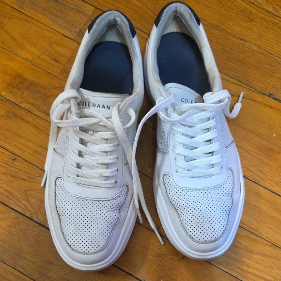 Cole Haan Men's Cream and White Sneakers - Picture 1 of 9